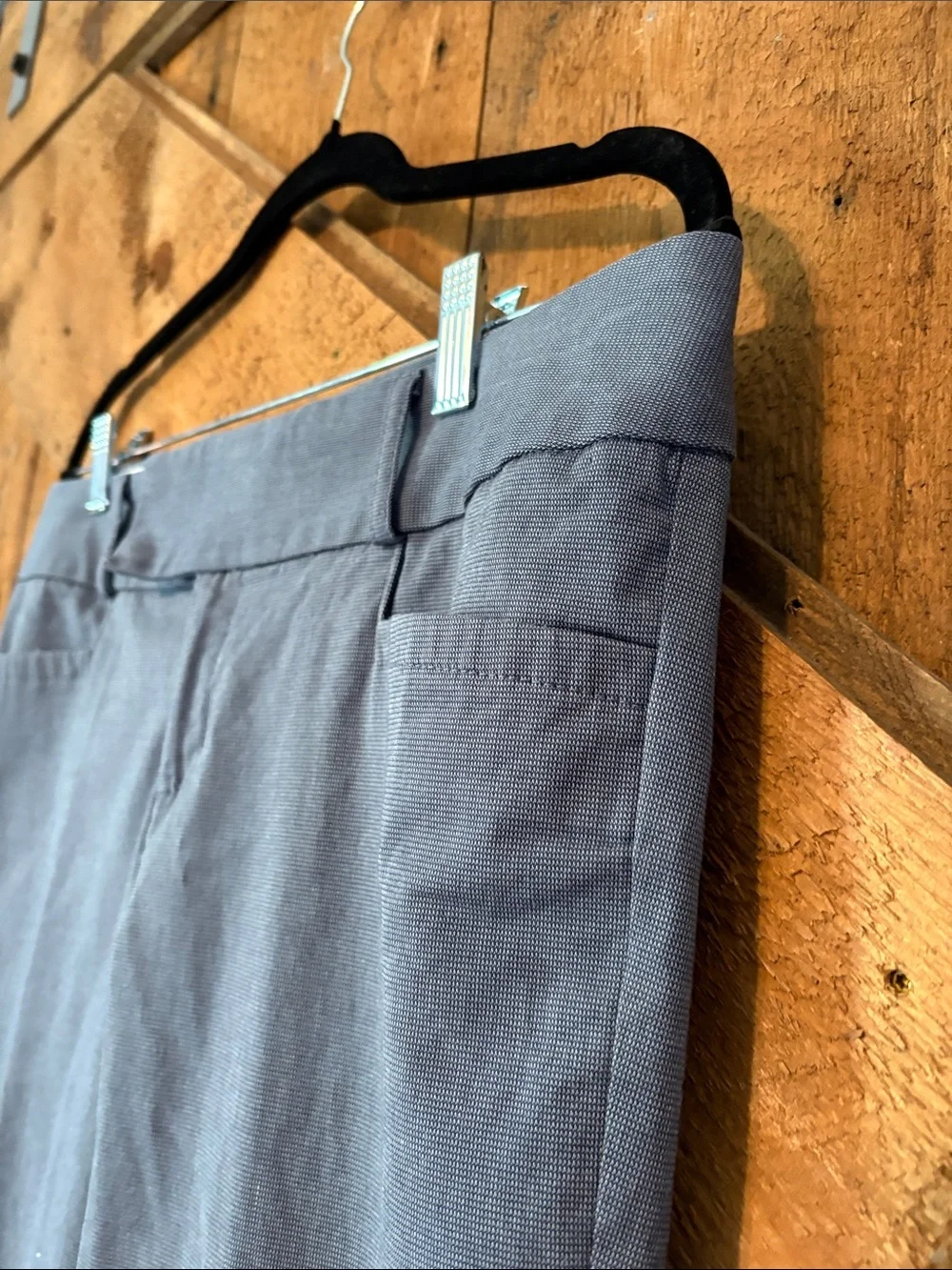Banana Republic Steel Blue Women's Dress Trousers Slim Straight Leg Size 10